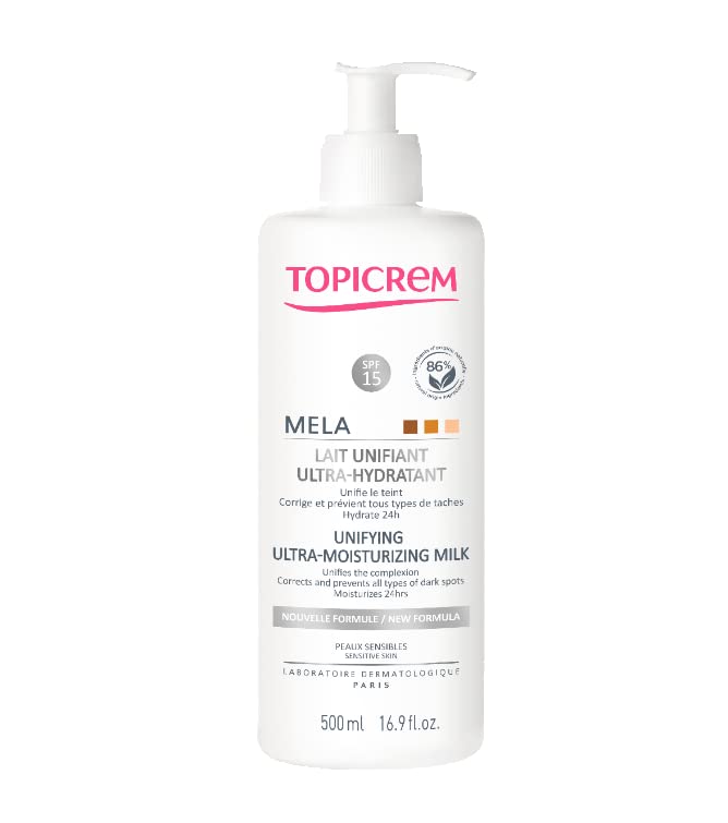 TOPICREM Mela Ultra-hydraterende, verenigende lichaamsmelk Spf15+ 500 ml