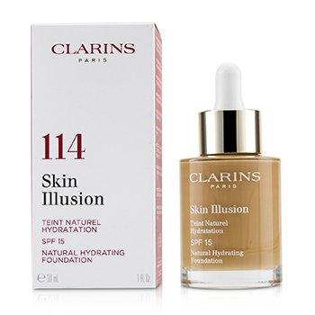 CLARINS Skin Illusion Teint Naturel Hydratation Foundation #114-CAPPUCCINO-30ML - Parfumby.com