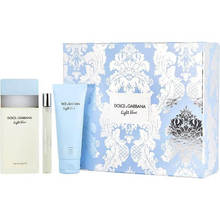 DOLCE GABBANA Light Blue Gift set Eau de Toilette (EDT) 100 ml, body cream Light Blue 50 ml and miniature Light Blue Eau de Toilette (EDT) 10 ml 100ml