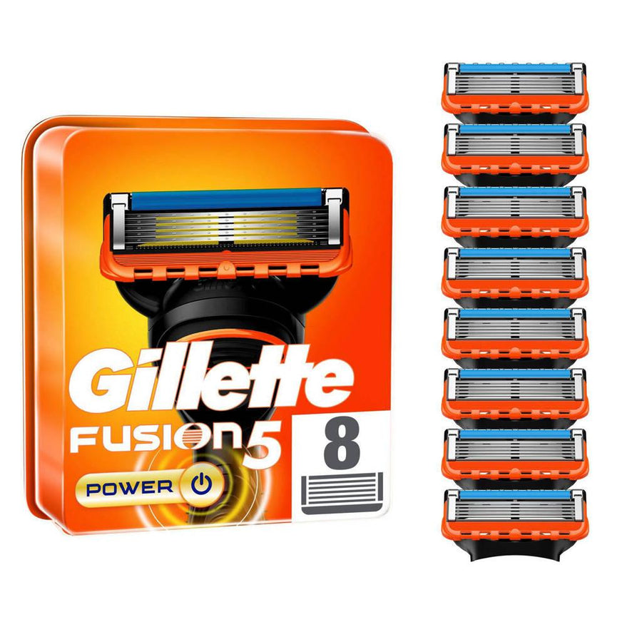 GILLETTE Fusion 5 Power Charger 8 Refills 8 PCS - Parfumby.com