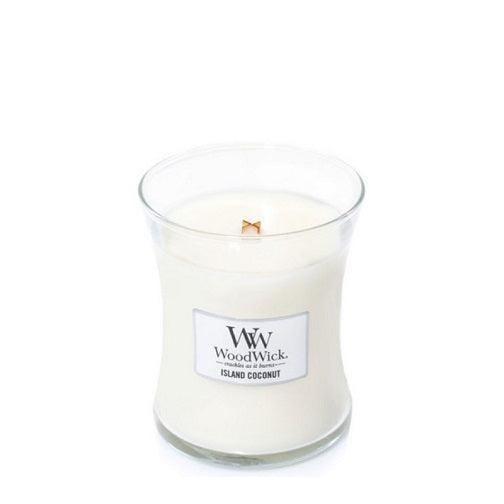 WOODWICK Island Coconut Scented Candle With Wooden Wick 275 G - Parfumby.com
