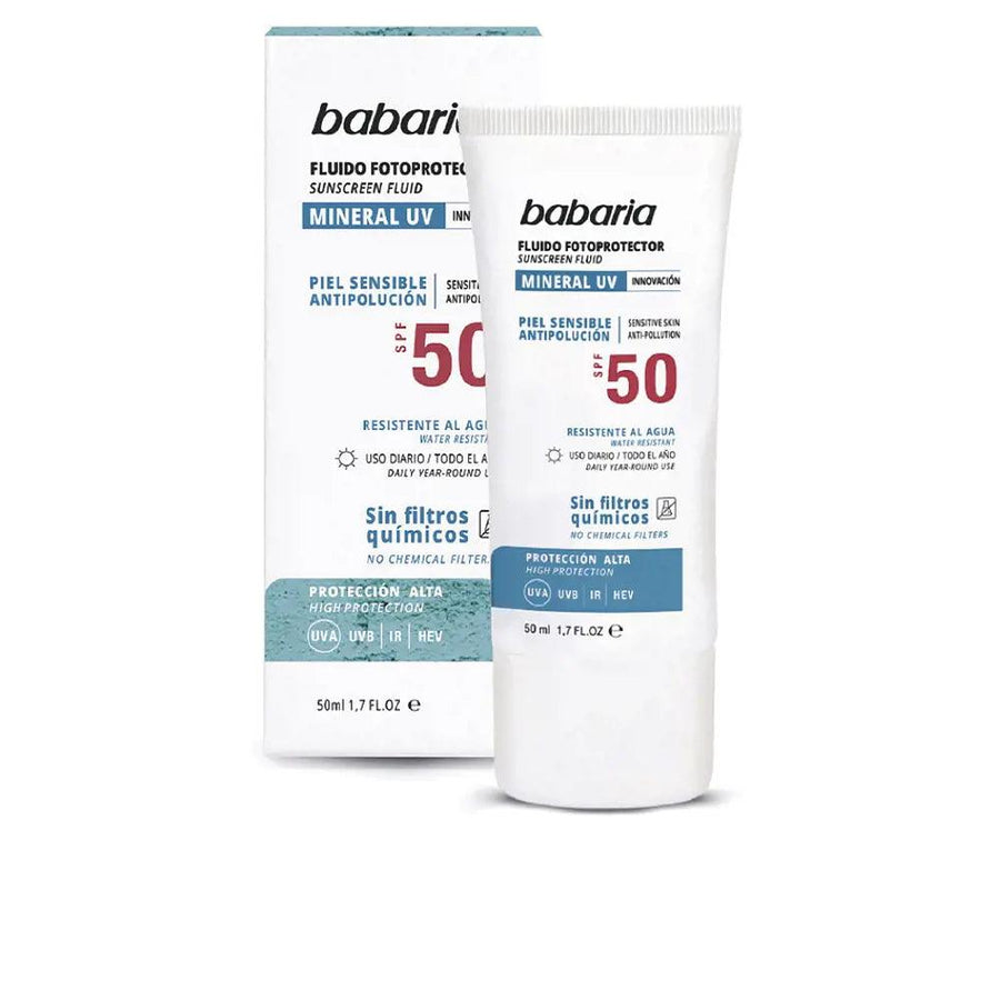 BABARIA Solar Mineral Uv Fluid Easy Photoprotector Spf50 50 ml - Parfumby.com