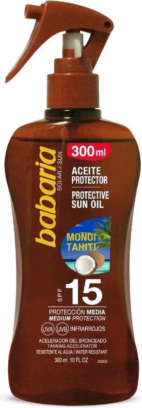 BABARIA Solar Oil Monoi Tahiti Gun Spf15 300 ML - Parfumby.com