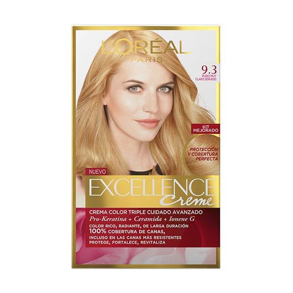 L'OREAL Excellence Cream Tint Hair Color #9.3-RUBIO-CLARO-CLARO-DORADO - Parfumby.com