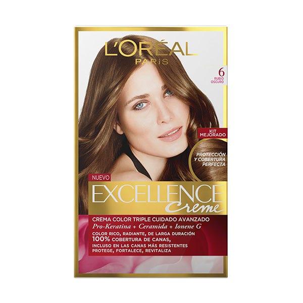 L'OREAL Excellence Cream Tint Hair Color #6-RUBIO-OSCURO - Parfumby.com