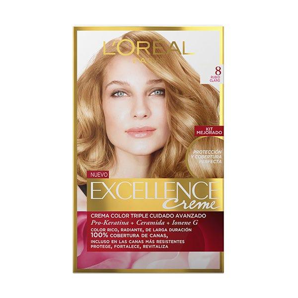 L'OREAL Excellence Cream Tint Hair Color #8-RUBIO-CLARO - Parfumby.com