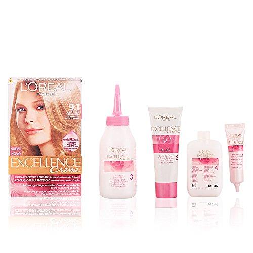 L'OREAL Excellence Cream Tint Hair Color #9.1-RUBIO-CLARO-CLARO-CENIZA - Parfumby.com