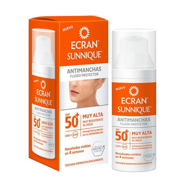 ECRAN Sunnique Anti-Stain Facial Spf50 + 50 ML - Parfumby.com