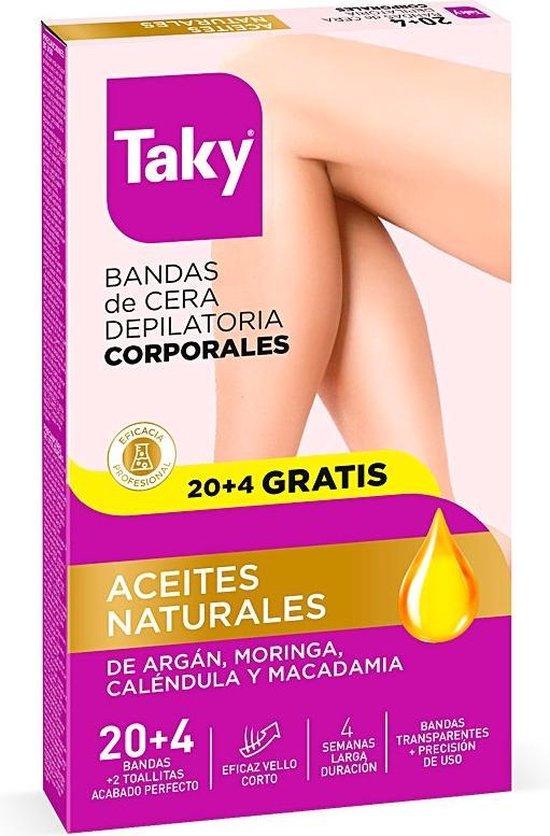 TAKY Natural Oils Depilatory Body Wax Strips 24 Pcs - Parfumby.com