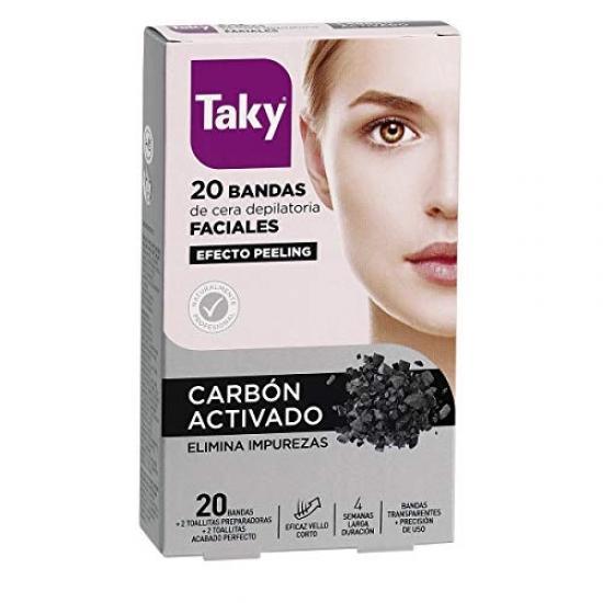 TAKY Activated Carbon Depilatory Facial Wax Bands 20 U 20 PCS - Parfumby.com