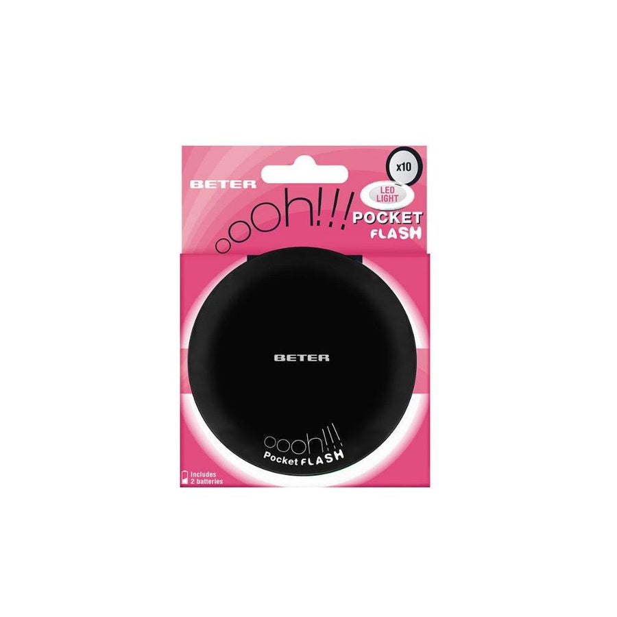 BETER Mirror Ohh! Pocket Flash With Light And Magnification X10 #black 5 Ml #negro - Parfumby.com