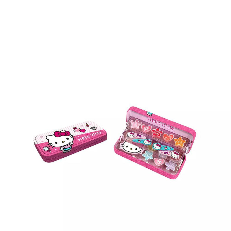 HELLO KITTY Aluminum Pencil Case Makeup Set 18 Pcs - Parfumby.com