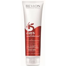 REVLON PROFESSIONAL 45 dagen totaal Color Care Shampoo &amp; Conditioner Brave Reds - shampoo en conditioner voor krachtige rode tinten 275ml