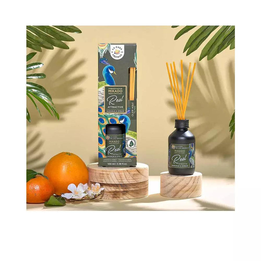 LA CASA DE LOS AROMAS Air Freshener Mikado Real Attractive #orange & Amber #naranja - Parfumby.com