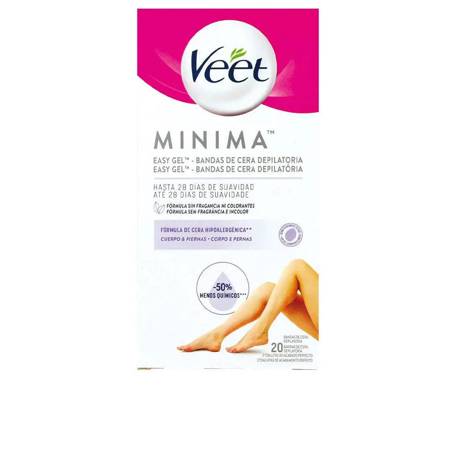 VEET Body Depilatory Wax Strips Easy Gel Sensitive Skin 20 U 20 pcs - Parfumby.com
