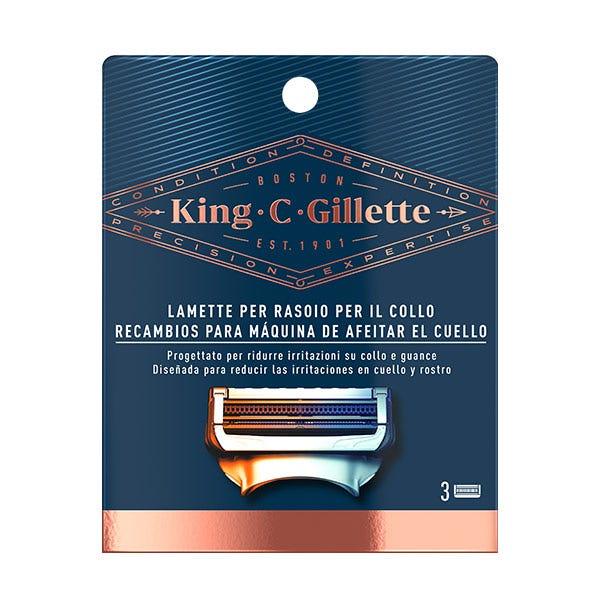GILLETTE King Neck Razor 3 PCS - Parfumby.com
