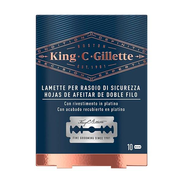 GILLETTE King Double Edge Replacement Blades X 10 Pcs - Parfumby.com
