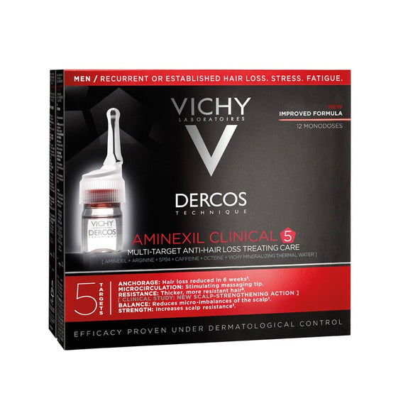 VICHY Dercos Aminexil Clinical 5 Homme 12 Single Doses by  1 pcs