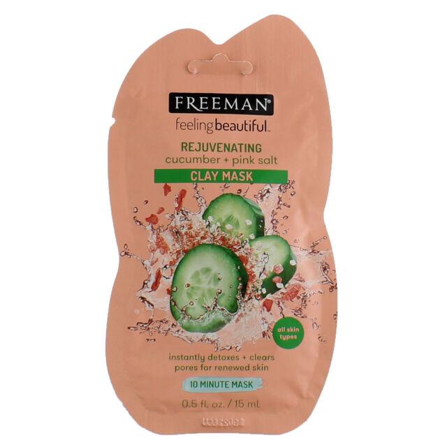 FREEMAN Kaolin Cleansing Mask - Salt Feeling #Cucumber & Pink Himalaya - Parfumby.com