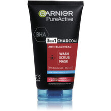 GARNIER 3v1 Black Pure Active (intensieve houtskool tegen mee-eters) 150 ml