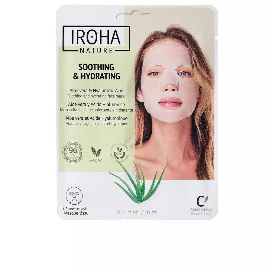 IROHA Tissue Mask Moisturizing Aloe + Green Tea + Ginseng + Ha 1 pcs - Parfumby.com