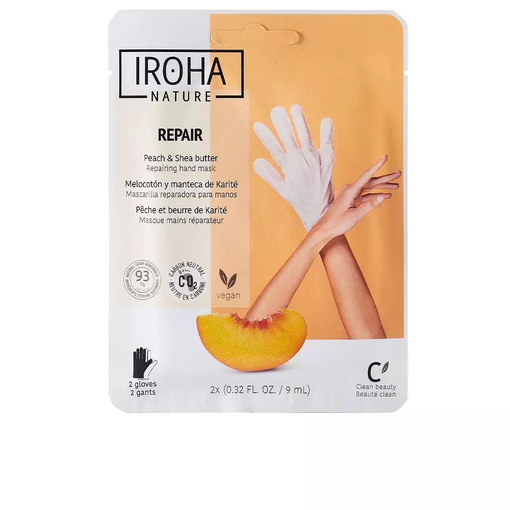 IROHA Peach Hand & Nail Mask Gloves Repair 1 pcs - Parfumby.com