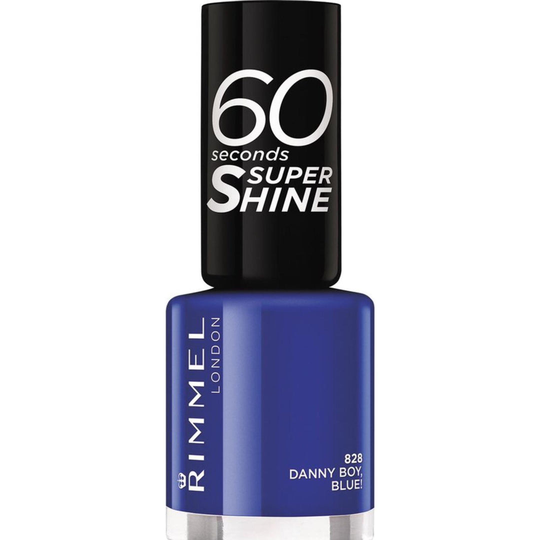RIMMEL 60 Seconds Super Shine Nail polish #828-DANNY-BOY-BLUE! - Parfumby.com