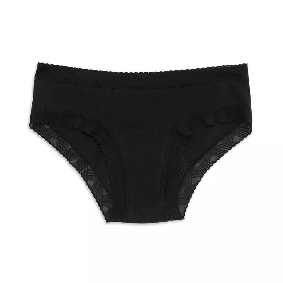 PLATANOMELON Kivitas Double Lace Menstrual Panties Black #s 1 pcs - Parfumby.com