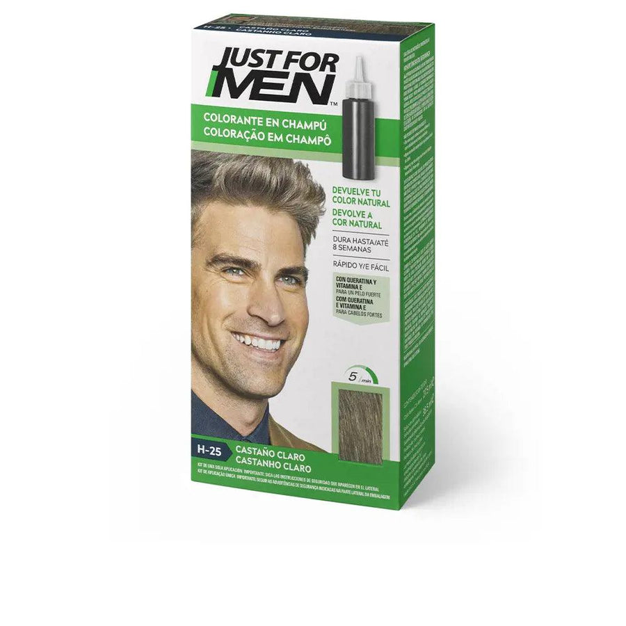 JUST FOR MEN Coloring In Shampoo #light brown #castano - Parfumby.com