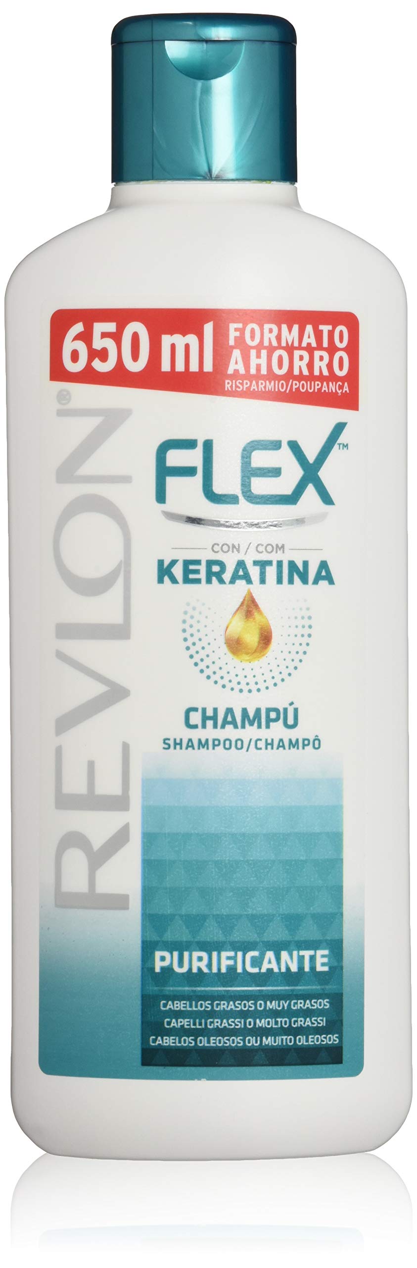 REVLON MASS MARKET Flex Keratine Zuiverende Shampoo voor Vet Haar 650 ml