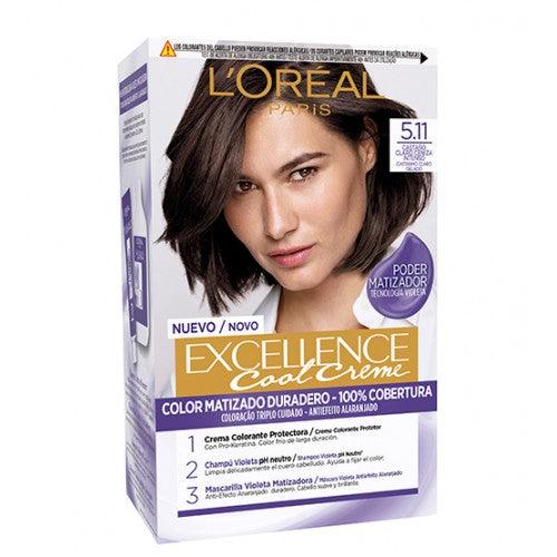 L'OREAL Paris Excellence Cool Creme Hair Color #5.11-intense Ash Light Brown #5.11-intense Ash Light Brown - Parfumby.com