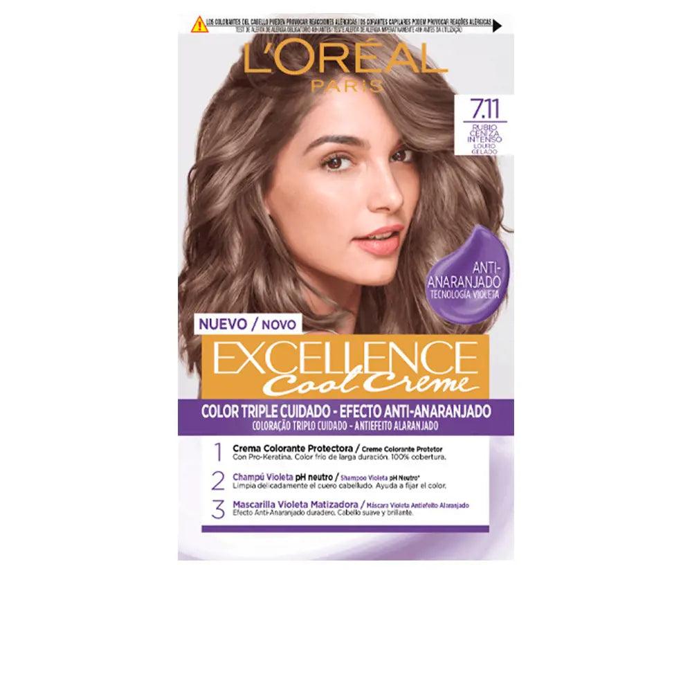 L'OREAL Paris Excellence Creme Dye #7,11-Intense Ash Blonde 192 Ml - Parfumby.com