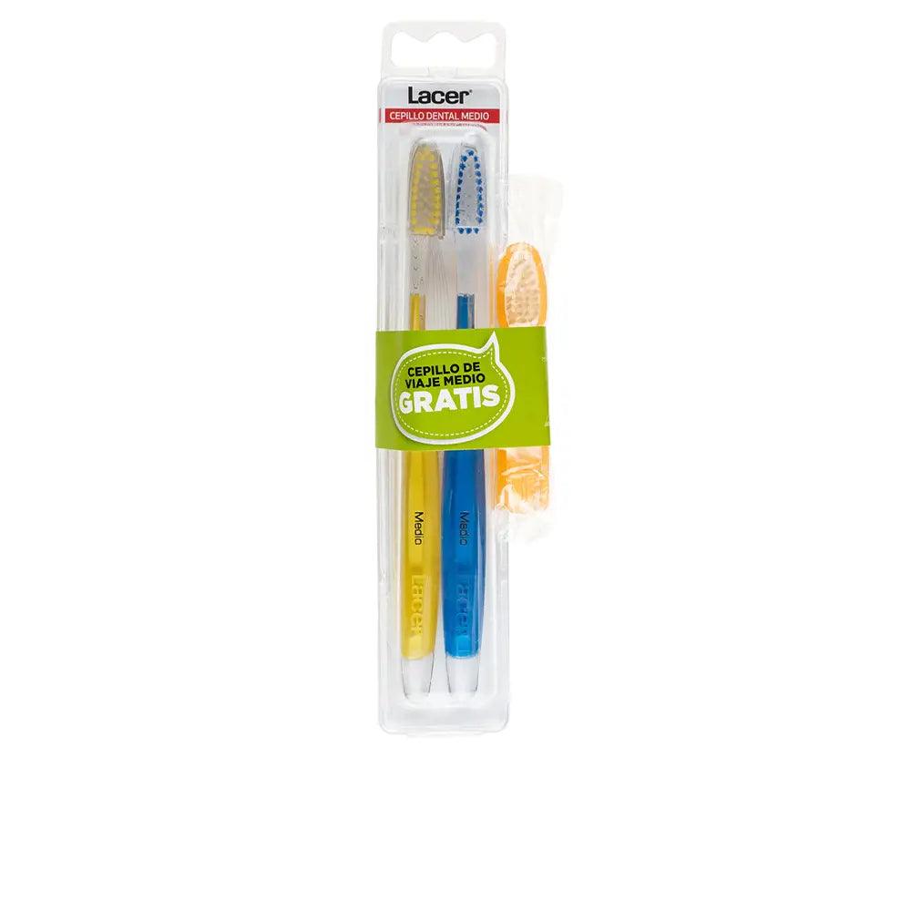 LACER Medium Toothbrush Set 3 Pcs - Parfumby.com