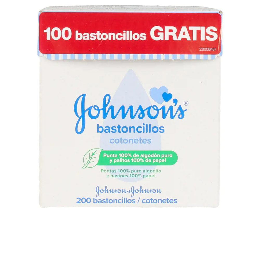JOHNSON'S JOHNSON'S Baby Cotton Swabs 100% - Paper Sticks 200 U 200 pcs - Parfumby.com