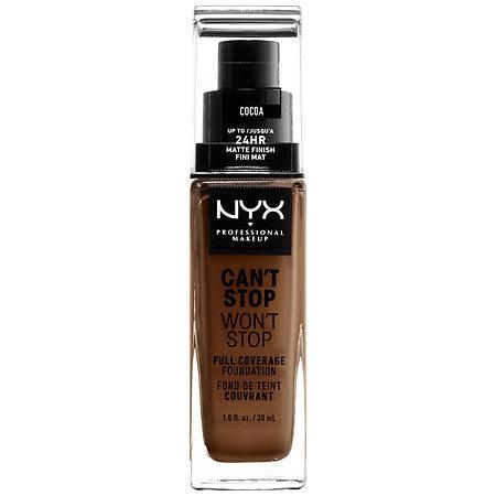 NYX PROFESSIONAL MAKE UP Can't Stop Won't Stop Full Coverage Foundation #COCOA-30ML - Parfumby.com