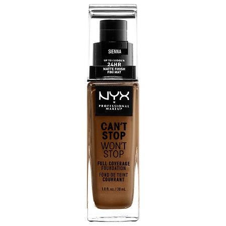 NYX PROFESSIONAL MAKE UP Can't Stop Won't Stop Full Coverage Foundation #SIENNA-30ML - Parfumby.com