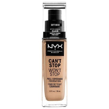 NYX PROFESSIONAL MAKE UP Can't Stop Won't Stop Full Coverage Foundation #SOFT-BEIGE - Parfumby.com