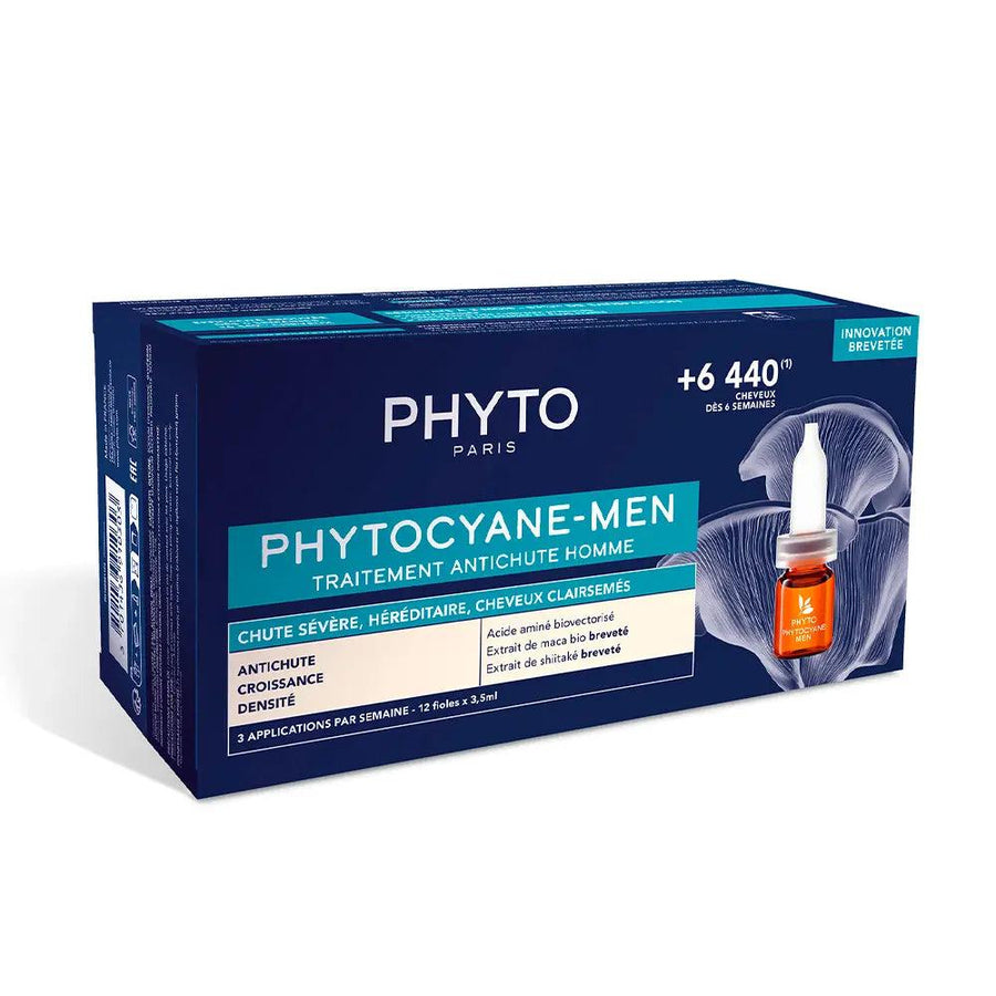 PHYTO Phytocyane-men Hair Loss Treatment Man 12 X 3.5 Ml 3.5 ml - Parfumby.com