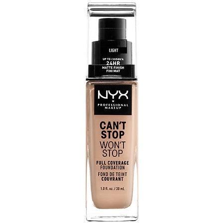 NYX PROFESSIONAL MAKE UP Can't Stop Won't Stop Full Coverage Foundation #LIGHT-30ML - Parfumby.com