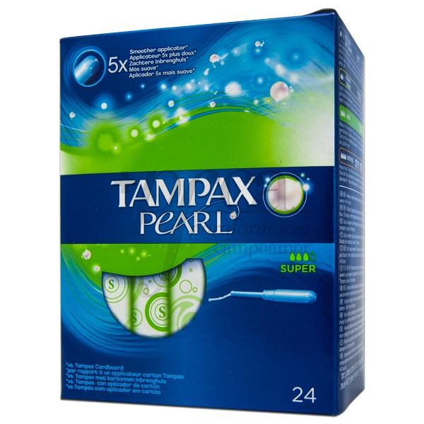 TAMPAX Pearl Super Tampon 24 pcs - Parfumby.com