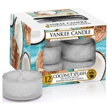 YANKEE CANDLE Coconut Splash Candle (kokosnoot) - Aromatische theekaarsen (12 stuks) 9,8 G