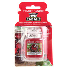 YANKEE CANDLE Red Raspberry Ultimate Car Jar (Raspberries) - Luxury Car Tag 1 PCS