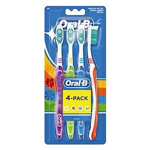 ORAL-B ORAL-B Shiny Clean Dental Brush #medium 4 pcs - Parfumby.com