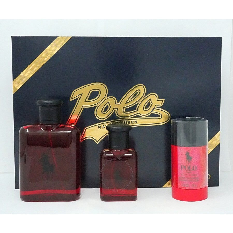 RALPH LAUREN Rode polo veel 3 stuks