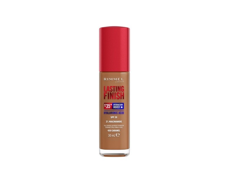 RIMMEL LONDON  Lasting Finish Hydration Boost Spf20 #450-caramel 30 ml