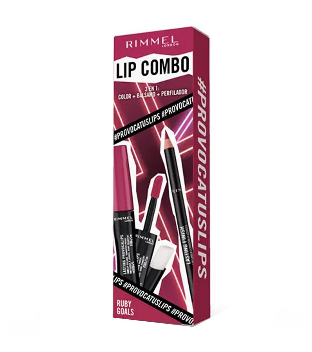 RIMMEL LONDON  Lip Combo Ruby Goals Lot 2 Pcs