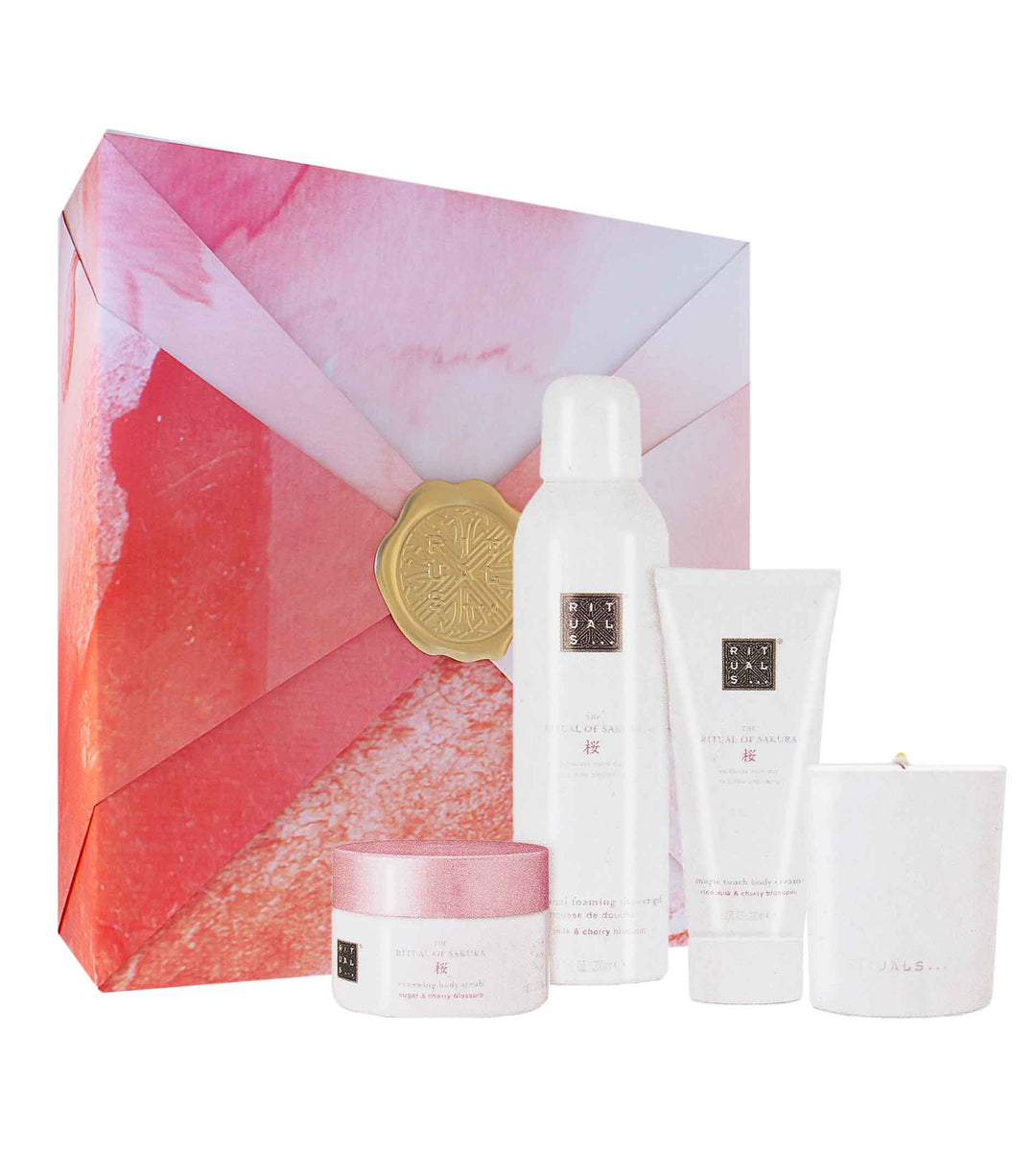 RITUALS  The Ritual of Sakura SET Medium (SG 200ml + BC 100ml + Scrub 125g + Candle 140g)