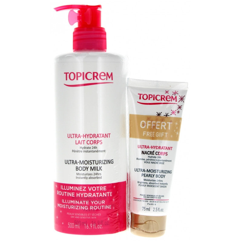 TOPICREM  Uh Ultra-moisturizing Body Milk Lot 2 Pcs