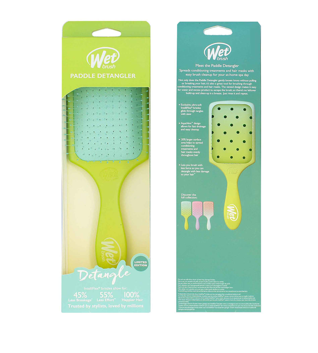 WET BRUSH  Paddle Detangler Feel Good Ombre - Green/Blue