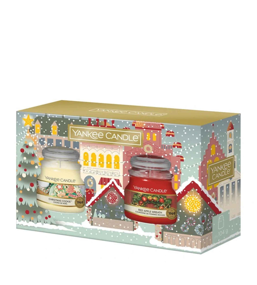 YANKEE CANDLE  Passport to the Holidays SET (Scented Candle 104g + Scented Candle 104g)